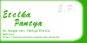 etelka pantya business card